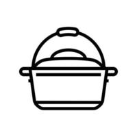 gips ijzer Nederlands oven keuken kookgerei lijn icoon vector illustratie