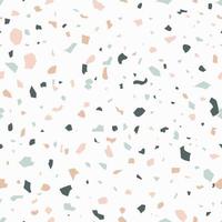 terrazzo naadloos patroon met kleurrijke rotsstukken. terrazzo naadloos patroon. pastelkleuren. marmeren textuur. terrazzo vloer marmerpatroon. vector illustratie.