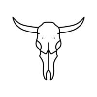 schedel koe toeter dier lijn icoon vector illustratie