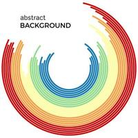 abstract achtergrond met helder regenboog kleurrijk lijnen. gekleurde cirkels met plaats voor uw tekst Aan een wit achtergrond. vector