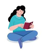 karakter mensen lezen boek vector illustratie