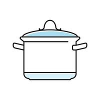 koken pot Koken kleur icoon vector illustratie