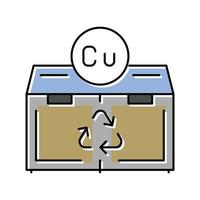 recycle koper kleur icoon vector illustratie