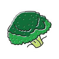 broccoli veganistisch kleur icoon vector illustratie