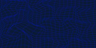 abstract 3d meetkundig dynamisch Golf. 3d psychedelisch neon wireframe maas Aan zwart achtergrond vector