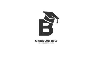 b diploma uitreiking logo ontwerp inspiratie. vector brief sjabloon ontwerp voor merk.