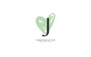 j liefde logo ontwerp inspiratie. vector brief sjabloon ontwerp voor merk.