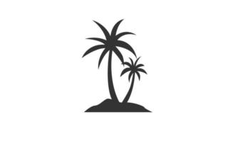 palm strand ontwerp vector met geïsoleerd voor uw sjabloon.