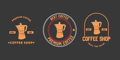coffeeshop logo pictogram sjabloonontwerp vector