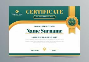 professioneel certificaat sjabloon vector