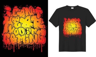 gaming typografie belettering vector grafisch graffiti t-shirt ontwerp. perfect geschenk voor gamer. ik kan niet horen u ik ben gamen. modieus video spel citaat. illustratie afdrukken ontwerp sjabloon voor kleding, mok.