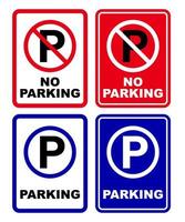parkeren Oppervlakte verboden teken Nee parkeren afdrukbare symbool reeks silhouet icoon ontwerp vector