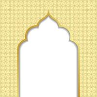 ramadan kareem of eid al fitr, achtergrond met gouden boog, met gouden Arabisch patroon, achtergrond voor heilige maand van moslimgemeenschap ramadan kareem, eps 10 bevat transparantie vector