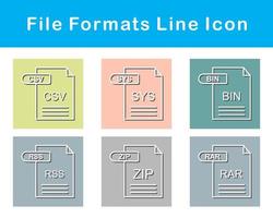 het dossier formaten vector icoon reeks