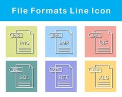 het dossier formaten vector icoon reeks