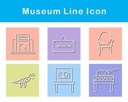 museum vector icoon reeks