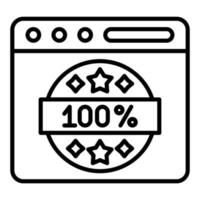 100 authentiek icoon stijl vector