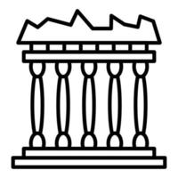 acropolis icoon stijl vector