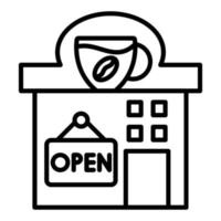 cafe Open teken icoon stijl vector