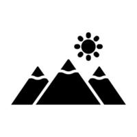 pictogramstijl bergen vector