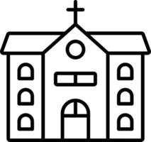 kerk pictogramstijl vector