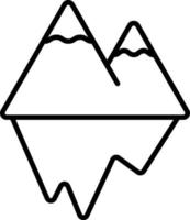 ijsberg pictogramstijl vector