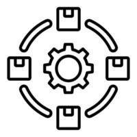 flexibel bijeenkomst systeem icoon stijl vector