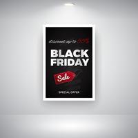 Black Friday-verkoop op Blackboard op Muur vector