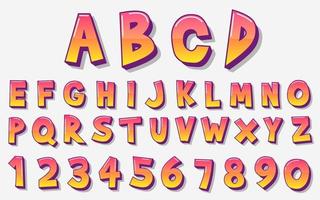 alfabet en cijfers, elementen voor game-design of gebruikersinterface vector