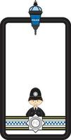 tekenfilm klassiek Brits politieagent karakter vector
