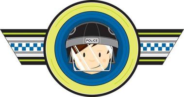tekenfilm klassiek Brits herrie politieagent karakter vector