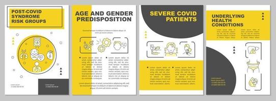 post covid syndroom risicogroepen brochure sjabloon vector