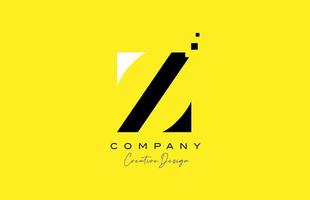 geel zwart z alfabet brief logo icoon ontwerp met stippen. creatief sjabloon voor bedrijf en bedrijf vector