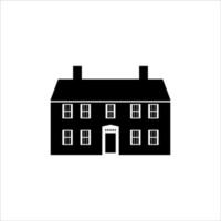 huis silhouet vector ontwerp Aan zwart en wit achtergrond