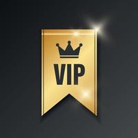 vip badges icoon in vlak stijl. exclusief insigne vector illustratie Aan geïsoleerd achtergrond. premie luxe teken bedrijf concept.