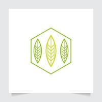 vlak embleem logo ontwerp voor landbouw met de concept van groen bladeren vector. groen natuur logo gebruikt voor agrarisch systemen, boeren, en plantage producten. logo sjabloon. vector