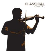 viool muzikant spelen op illustratie grafische vector