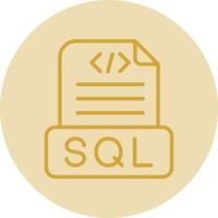 sql het dossier vector icoon ontwerp