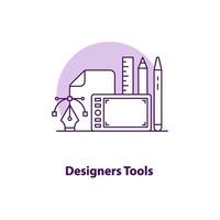 ontwerpers tools creatieve ui concept pictogram vector