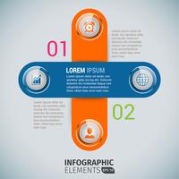 Cross Business Infographics sjabloon vector