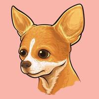 chihuahua hond portret vector