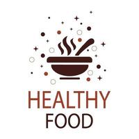 abstract logo van gezonde voeding op een witte achtergrond - vector