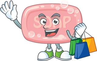 roze zeep tekenfilm karakter vector