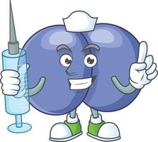 streptococcus longontsteking tekenfilm karakter vector