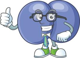 streptococcus longontsteking tekenfilm karakter vector