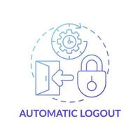 automatisch uitloggen concept pictogram vector