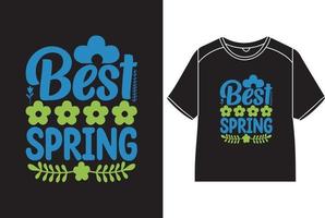 het beste voorjaar t-shirt ontwerp vector