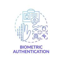 biometrische authenticatie concept pictogram vector