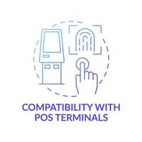 compatibiliteit met pos-terminals concept pictogram vector