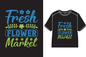 vers bloem markt t-shirt ontwerp vector